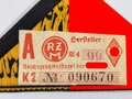 Gebietsdreieck für Angehörige der Hitlerjugend "Ost Sudetenland" ungetragen, mit RZM Etikett