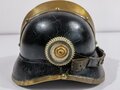 Feuerwehr Lederhelm in gutem Gesamtzustand