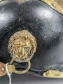 Feuerwehr Lederhelm in gutem Gesamtzustand