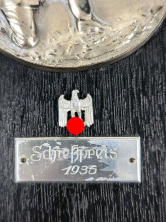 "Schießpreis 1935"  Wandtafel aus Holz 16...