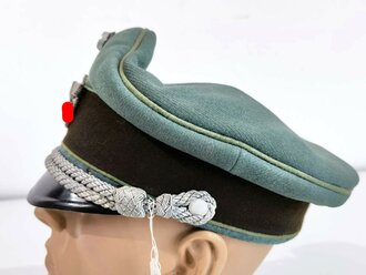 Polizei III.Reich, Schirmmütze für einen Offizier der Schutzpolizei. Getragenes Stück