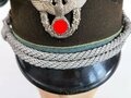Polizei III.Reich, Schirmmütze für einen Offizier der Schutzpolizei. Getragenes Stück
