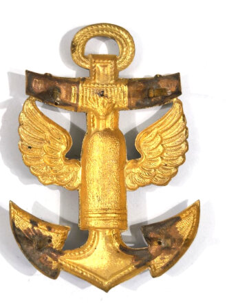 Kriegsmarine, Metallauflage zum  Ärmelabzeichen für Marineartilleriemaat