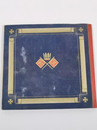 Sammelbilderalbum "Waldorf-Astoria Uniformen der Marine und Schutztruppen", komplett, Einband fleckig