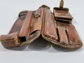 Einsatz zur Beschlagzeugtasche für berittenes Hufbeschlagpersonal der Wehrmacht, zum Teil Mäusefraß