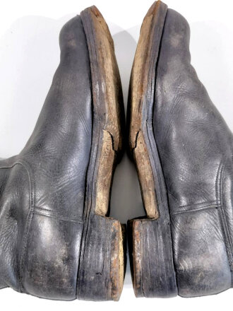 Paar Stiefel für Unteroffiziere der Wehrmacht. Ungereinigtes Paar, Sohlenlänge 27cm