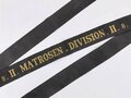 Kaiserliche Marine, Mützenband "8.II. Matrosen Division " Länge 143cm