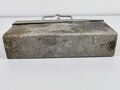 Gurtkasten für Maschinengewehr Wehrmacht aus Aluminium, datiert 1939. Originallack