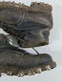 Paar Bergschuhe für Gebirgstruppen , ungereinigtes Paar, Sohlenlänge 30,5cm