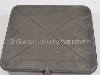 Transportkasten für 3 Gasschutzhauben der Wehrmacht....
