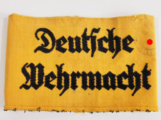 Armbinde "Deutsche Wehrmacht" für Zivilangestellte, aufgetrennt