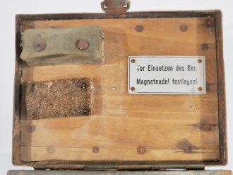 Transportbehälter zum Richtkreis 31 der Wehrmacht. Guter Gesamtzustand, Originallack, ungereinigt