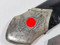 Reichsarbeitsdienst Hauer für Mannschaften. Saubere Klinge von Eickhorn Solingen, grob gereinigtes Stück, Scheide original lackiert
