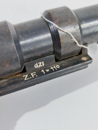 Zielfernrohr Z.F. 1x11° für 3,7cm Panzerabwehrkanone 36 der Wehrmacht. Optik blind, nicht komplett