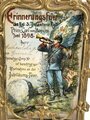 Bayern, Einladung zur Teilnahme an der  "Erinnerungsfeier des Kgl.3. Infanterie Regiment Prinz Carl von Bayern Juni 1898" In Jugendstil Aufstellrahmen