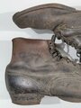 Paar Halbschuhe für Mannschaften der Wehrmacht. Vorschriftsmäßiges Paar, ungereinigt. Sohlenlänge 28,5cm