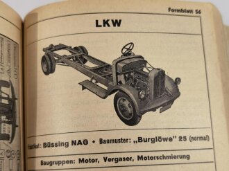 NSKK Transportgruppe Todt " Kraftfahrzeug Baumusterliste deutsche Hersteller " mit 446 Seiten