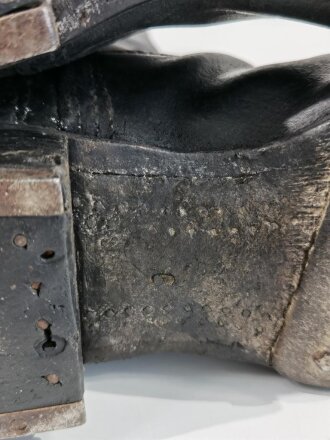 Kavallerie, Paar Stiefel für Mannschaften, Sohlenlänge 28cm, extrem dickes Leder