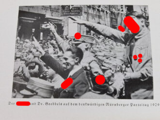 "Die S.A. erobert Berlin", Wilfrid Bade, 6.Auflage, München, 1941, 261 Seiten, Einband leicht beschädigt, Wasserflecken