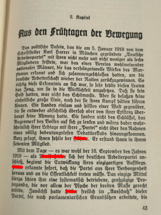 "Kampf um Deutschland Ein Lesebuch für die deutsche Jugend", Ph. Bouhler, München-Berlin, 1939, 107 Seiten, Einband verfleckt