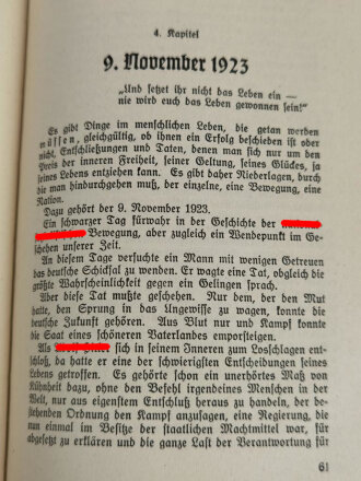 "Kampf um Deutschland Ein Lesebuch für die deutsche Jugend", Ph. Bouhler, München-Berlin, 1939, 107 Seiten, Einband verfleckt