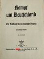 "Kampf um Deutschland Ein Lesebuch für die deutsche Jugend", Ph. Bouhler, München-Berlin, 1939, 107 Seiten, Einband verfleckt