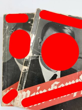 "Mein Kampf (2 Bände)" Adolf Hitler, München, 1933, 781 Seiten gesamt, äußere Umschläge rissig, sonst guter Zustand