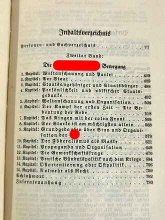 "Mein Kampf (2 Bände)" Adolf Hitler, München, 1933, 781 Seiten gesamt, äußere Umschläge rissig, sonst guter Zustand