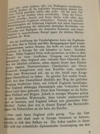 "Rede des Reichsministers des Auswärtigen Von Ribbentrop am 26. November 1941 in Berlin über den Freiheitskampf Europas, 29 Seiten, DIN A5