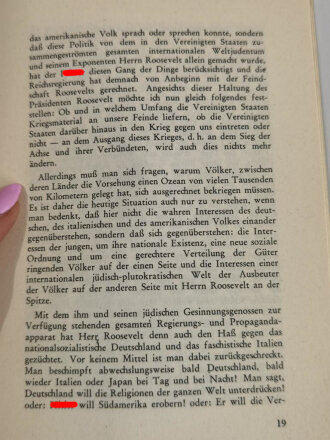 "Rede des Reichsministers des Auswärtigen Von Ribbentrop am 26. November 1941 in Berlin über den Freiheitskampf Europas, 29 Seiten, DIN A5