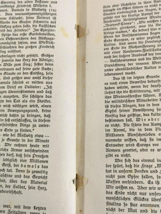 Volk und Welt, Deutschlands Monatsbuch, April 1943, Hannovere, 63 Seiten, unter DIN A4