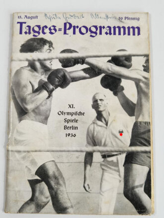 Tages-Programm XI. Olympische Spiele Berlin 1936,, 15....