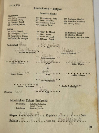 Tages-Programm XI. Olympische Spiele Berlin 1936,, 15. August, 55 Seiten, über DIN A5