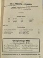 Tages-Programm XI. Olympische Spiele Berlin 1936,, 15. August, 55 Seiten, über DIN A5