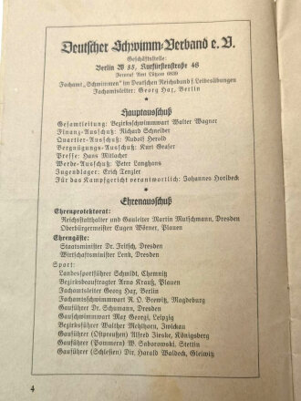 Deutsche Schwimm-Meisterschaften 1935 am 10. und 11....