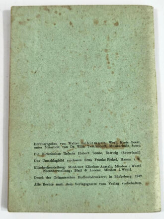 Singendes Ostpreussen, Liederbuch, 1949, 80 Seiten, stockfleckig