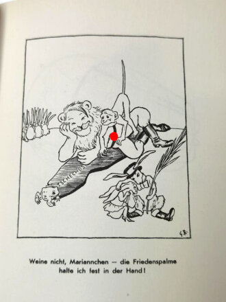 "Gegen Rote und Braune Fäuste" 380 Zeichnungen aus dem Nebelspalter 1932-1948, Rorschach, 1949, ca. 400 Seiten mit Hülle