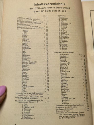 "DTC-Autoführer Deutschland Handbuch 1933 des dt. Touring-Club Band IV: Süddeutschland", 552 Seiten