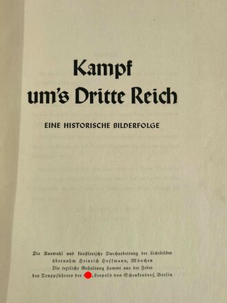 "Kampf ums dritte Reich"  Sammelbilderalbum unbenutzt, keine Bilder!, guter Zustand mit Schutzkarton