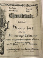 Deutscher Turngau Tirol / Vorarlberg, 2 grossformatige Urkunden um 1925, abgedeckt ist das Symbol des Turnervereins, Maße 66 x 48 cm