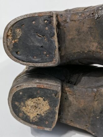 Paar Stiefel für Mannschaften der Wehrmacht. Ungereinigtes Paar, Sohlenlänge 28,5cm