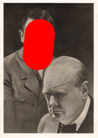 Ansichtskarte "Adolf Hitler und Winston Churchill"