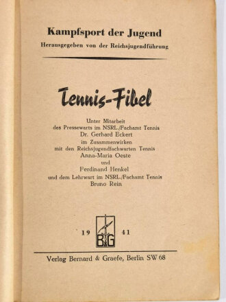 "Tennis-Fibel", Herausgegeben von der...