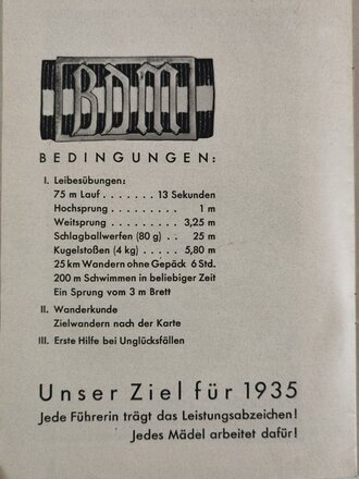 "Reichsporttag des BDM 1935" DIN A5