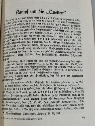 "An die Dunkelmänner unserer Zeit - Eine Antwort auf die Angriffe gegen den Mythus des 20. Jahrhunderts", datiert 1935, 112 Seiten, DIN A6