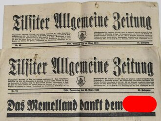 2 Zeitungen "Tilsiter Allgemeine Zeitung -...