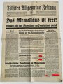2 Zeitungen "Tilsiter Allgemeine Zeitung - Memellandanschluss" 22 + 23 März 1939