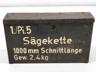 Transportkasten zur Sägekette für Kraftsäge KS43  der Pioniere. Originallack, ungereinigt