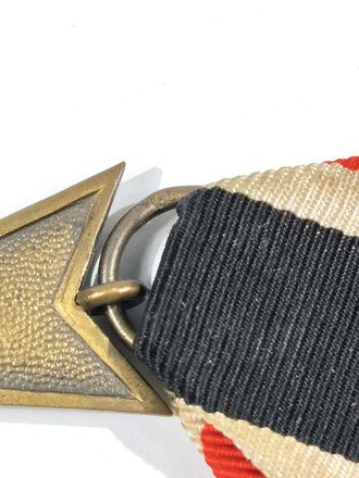 Kriegsverdienstkreuz 2. Klasse ohne Schwerter mit Bandrest. Buntmetall. Hersteller 60 im Bandring für Katz & Deyle, Pforzheim