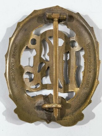 Deutsches Reichsportabzeichen DRL in Bronze. Schöner Zustand. Hersteller Wernstein Jena